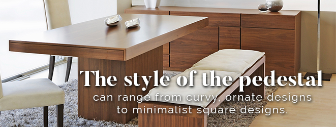 Single pedestal rectangular dining table discount
