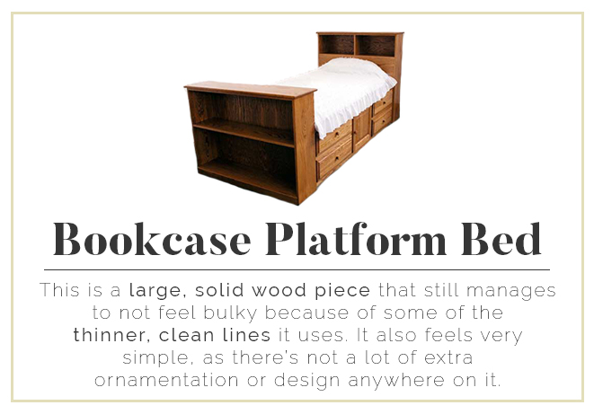 Bookcase Platform Bed - solid wood with clean lines