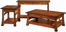 Wooden Side Table, Coffee Table, and Entry Table Set