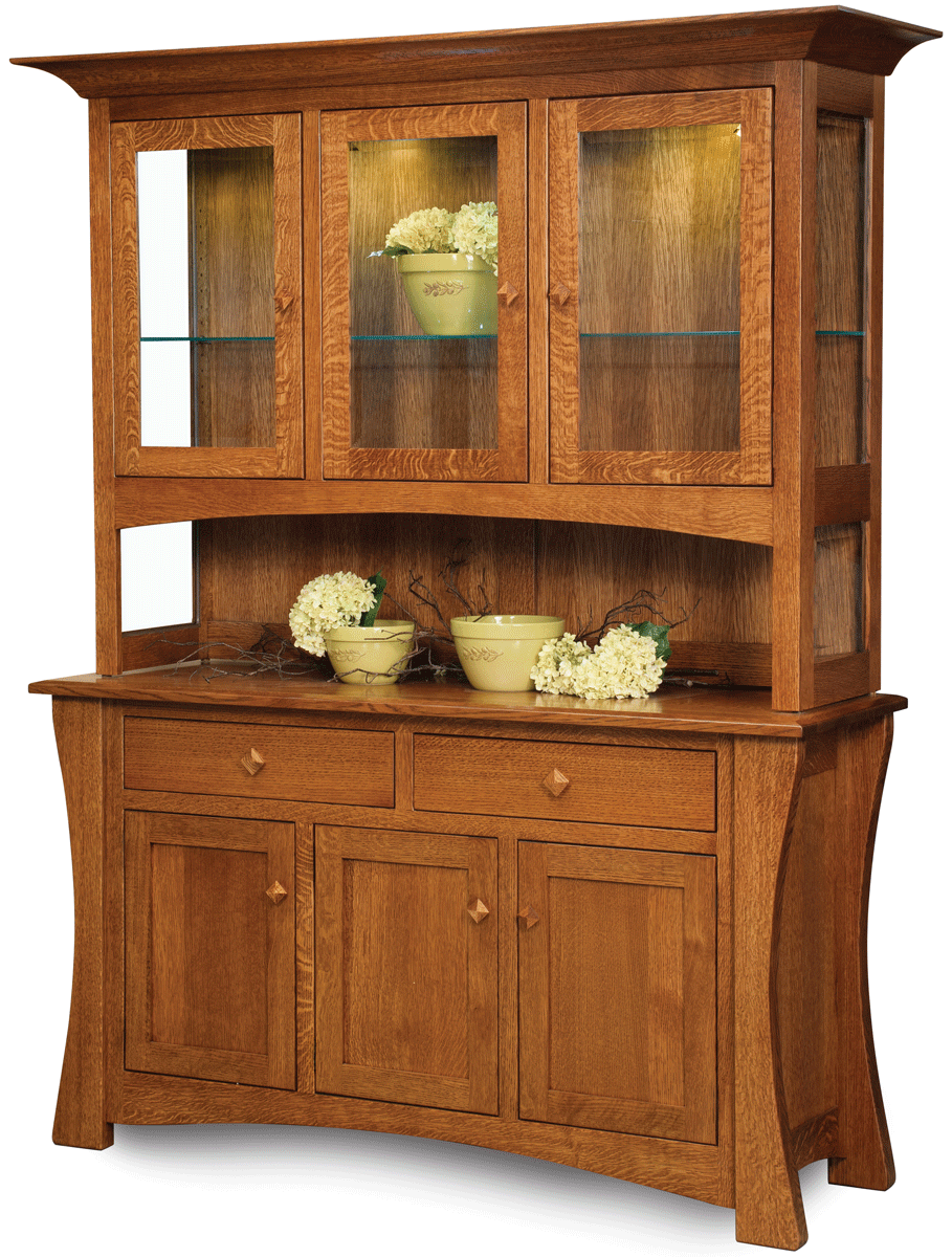 1044 Wooden Cabinet with Glass Windows