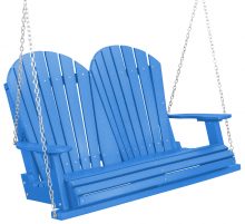 Blue Wooden Porch Swing