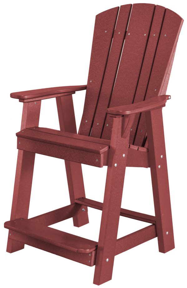Maroon Wooden Folding Chair