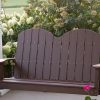 Brown Hanging Wooden Porch Swing