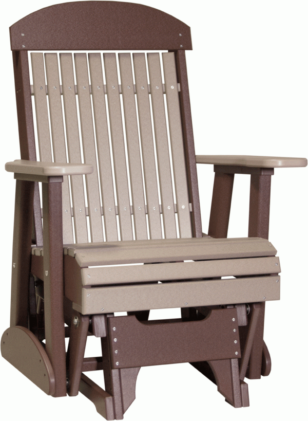 Brown and Tan Outdoor Rocking Chair