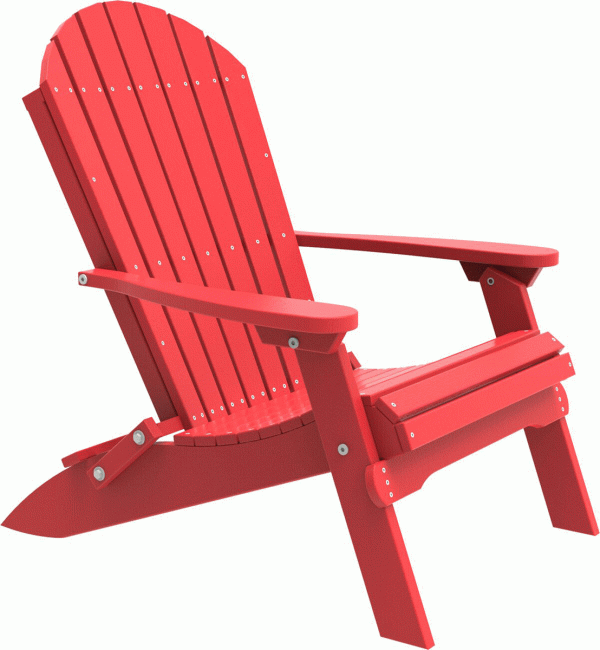 Red Wooden Beach Chair
