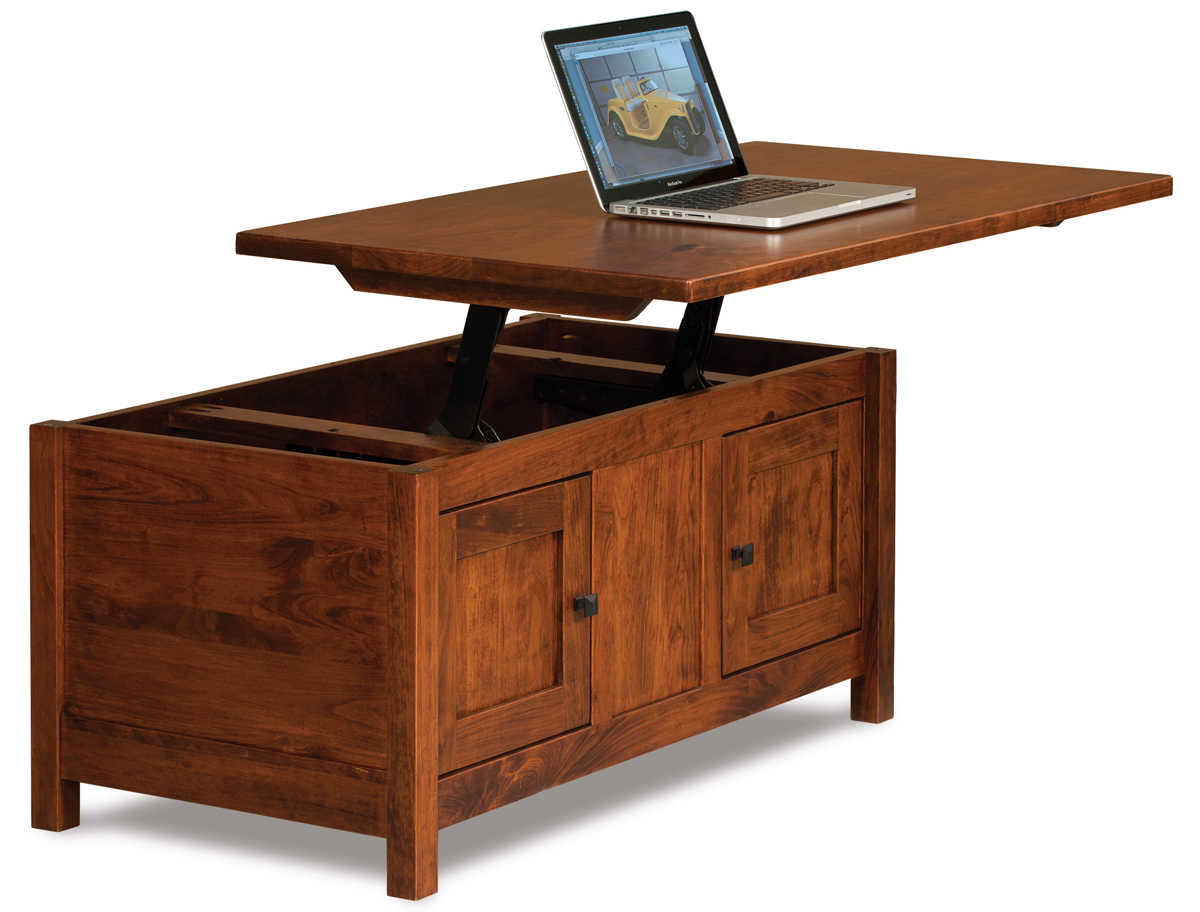 1171 Wooden lift top coffee table