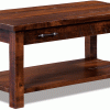Wooden coffee table with drawers