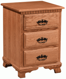 light wooden nightstand with drawers