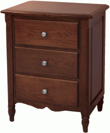 Wooden nightstand with drawers