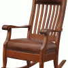 Wooden rocking chair with cushion