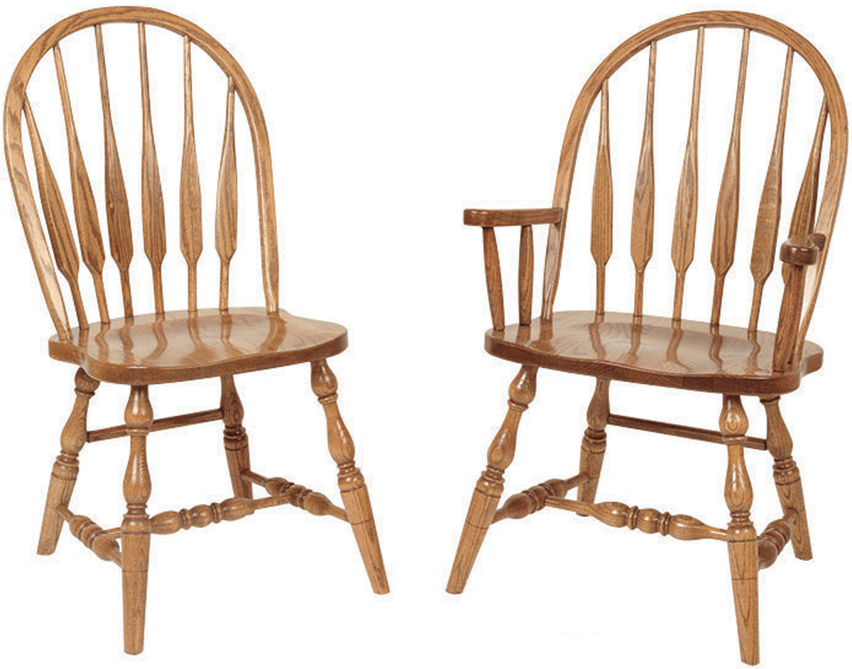 Light wooden kitchen chairs round back