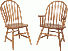Light wooden kitchen chairs round back