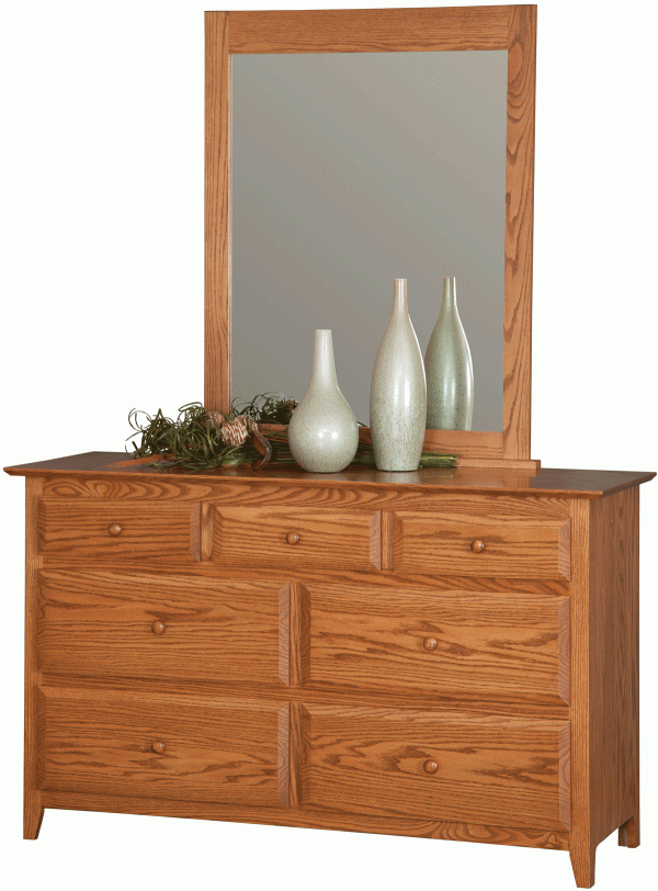 Wooden Dresser with Mirror