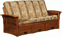 Morris futon with drawers