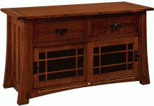 Wooden Two door TV Cabinet with drawers