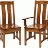 Tall back wooden dining room chairs