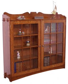 Amish Village Library Bookcase with Doors