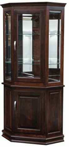 Amish Corner Deluxe Curio with Enclosed Base