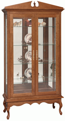 Amish Queen Ann Double Door Curio