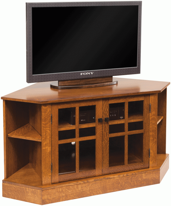 Corner Wooden TV Stand