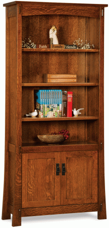 Modesto Mission Bookcase with Doors
