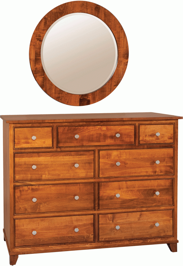 Hyland Park Mule Dresser With Round Mirror