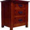 Mission Square 3 Drawer Nightstand