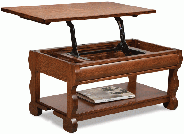 Old Classic Sleigh Lift-Top Coffee Table