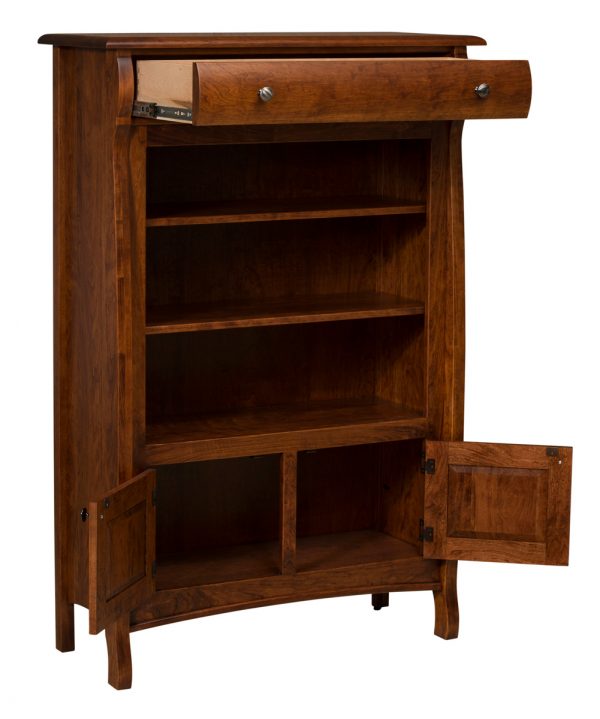 Castlebury Bookcase with Open Drawers