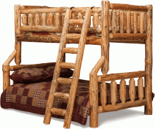 Rustic Spindle Twin/Full Bunk Bed