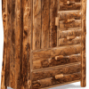 Rustic Slab Side Door Armoire