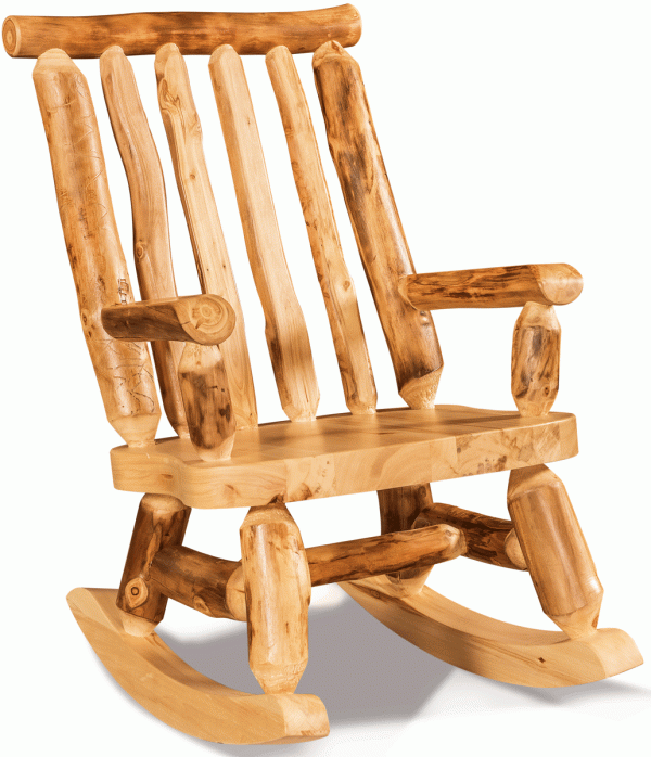 Light Rustic Wood Rocking Chair