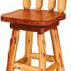 Rustic Wood Bar Stool