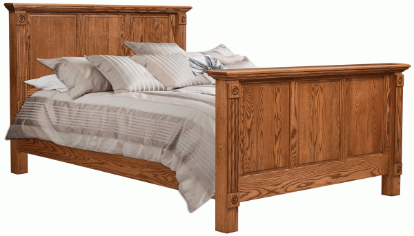 Wood Bed With Headboard and Footboard