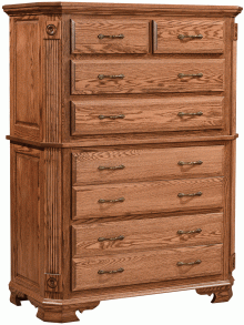 Dresser with 5 Drawers and Detailing