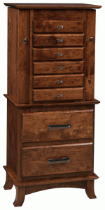 split shaker jewelry armoire free standing with multiple doors and drawers