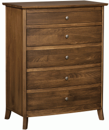 Five Drawer Medium Wood Dresser