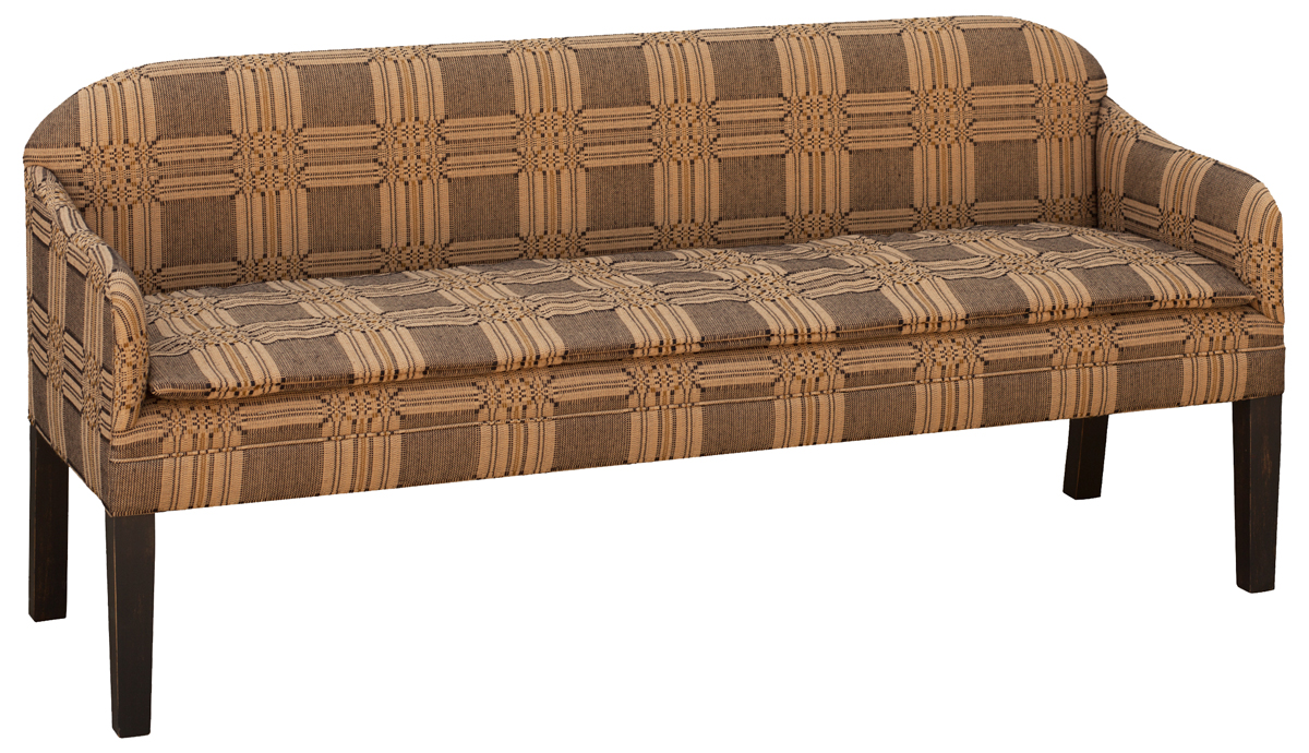 3262 Upholstered Couch With Brown Patterned Fabric