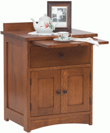 Wood Nightstand With Top Extension