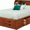Wood Bed With Built In Drawers