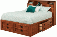 Wood Bed With Built In Drawers