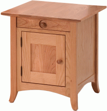 Light Wood Shaker Style End Table