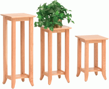 Light Wood Shaker Style Plant Stand