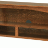 Open Wood TV Stand With Exposed Storage