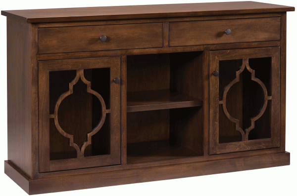 Wood Serving Furniture With Detailed Cabinet Doors