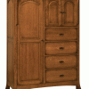 Wood Armoire With Four Drawers
