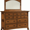 Ten Drawer Dresser With Matching Mirror