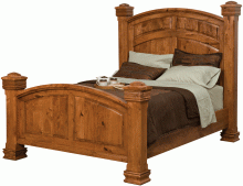 Wood bed With Headboard And Footboard