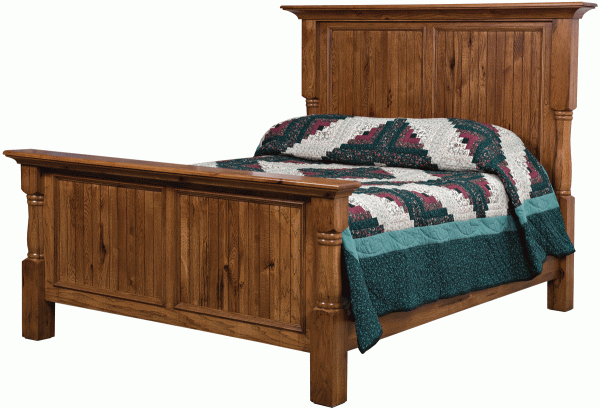 Wood bed With Tall Headboard
