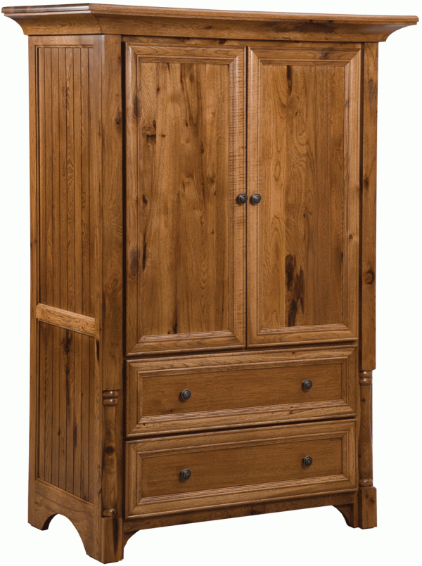 Wood Armoire With Drawers